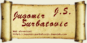 Jugomir Šurbatović vizit kartica